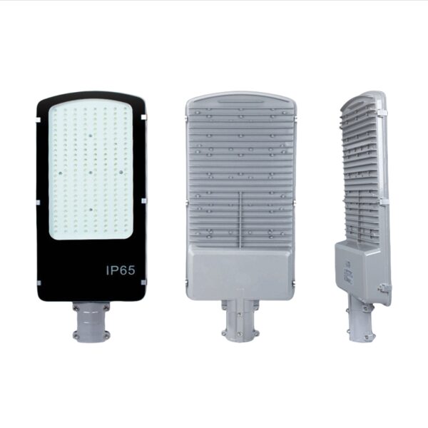 front back and side view of the street light